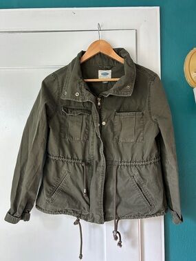 Old Navy Olive Utility Shirt-Jacket